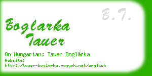 boglarka tauer business card