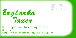 boglarka tauer business card